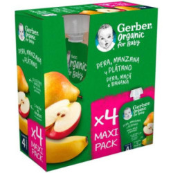Gerber Organic Pera/Manzana/Plat