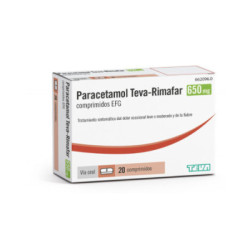 Paracetamol teva-rimafar efg 650 mg 20 comprimidos